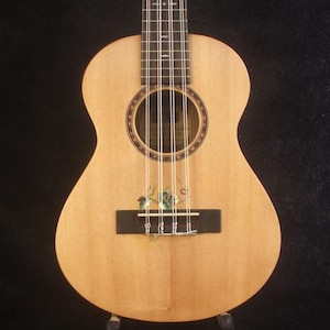 Handmade 8 String Tenor Ukulele, Solid Walnut, Spruce, Grape Leaf Inlay, Soft-bag, Bruce Wei  UG17-3038