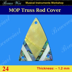 Free Shipping Guitar Truss Rod Cover Mop & Abalone 1pc, Bruce Wei (24)