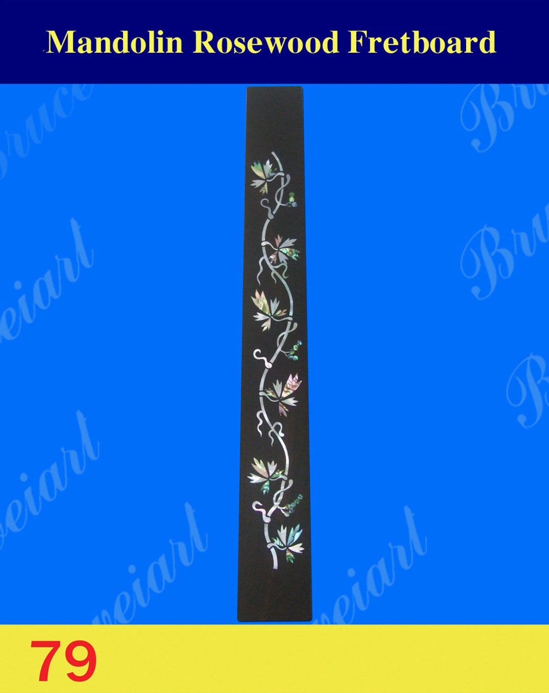 マンドリン ローズウッド指板、MOP＆アバロンインレイ、ブルース
