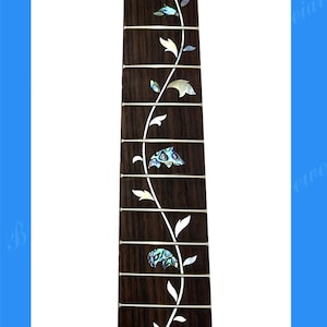 Gitaar handgemaakte 25,5&quot; fretted palissander fretboard, MOP & abalone inlegwerk, Bruce Wei (471)