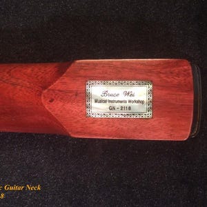 Ersättningshals för Strat för elgitarr, handgjord massiv Purple Heart, Planet-inlägg, Bruce Wei GN-2118 bild 7