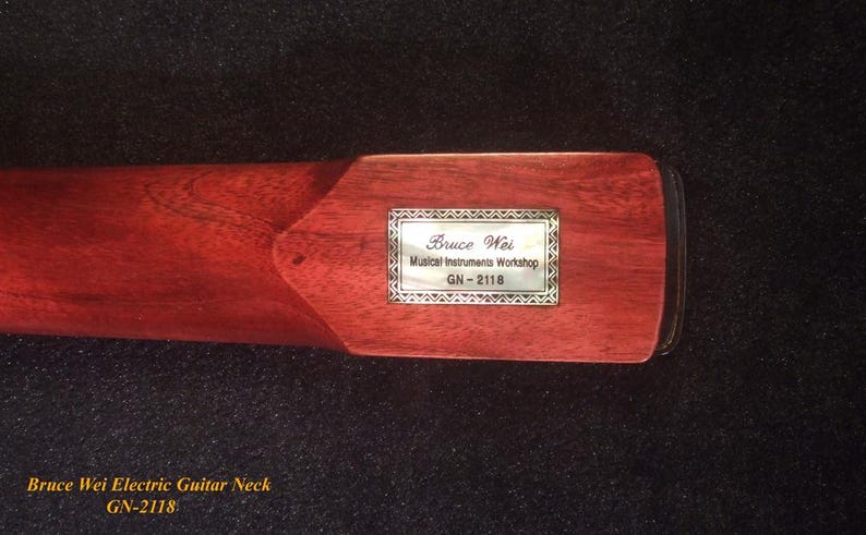 Ersättningshals för Strat för elgitarr, handgjord massiv Purple Heart, Planet-inlägg, Bruce Wei GN-2118 bild 7