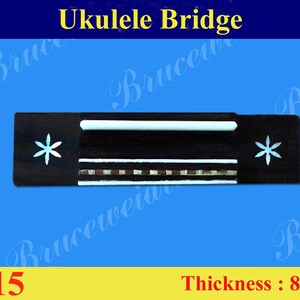Free Shipping, Rosewood Tenor Ukulele Bridge, Mop Inlay, Bruce Wei (015)