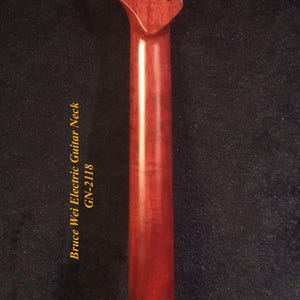 Ersättningshals för Strat för elgitarr, handgjord massiv Purple Heart, Planet-inlägg, Bruce Wei GN-2118 bild 8