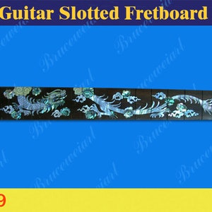 Guitar Handmade 25.5&quot; Slotted Rosewood Fretboard, MOP & Abalone Inlay, Bruce Wei ( 139 )