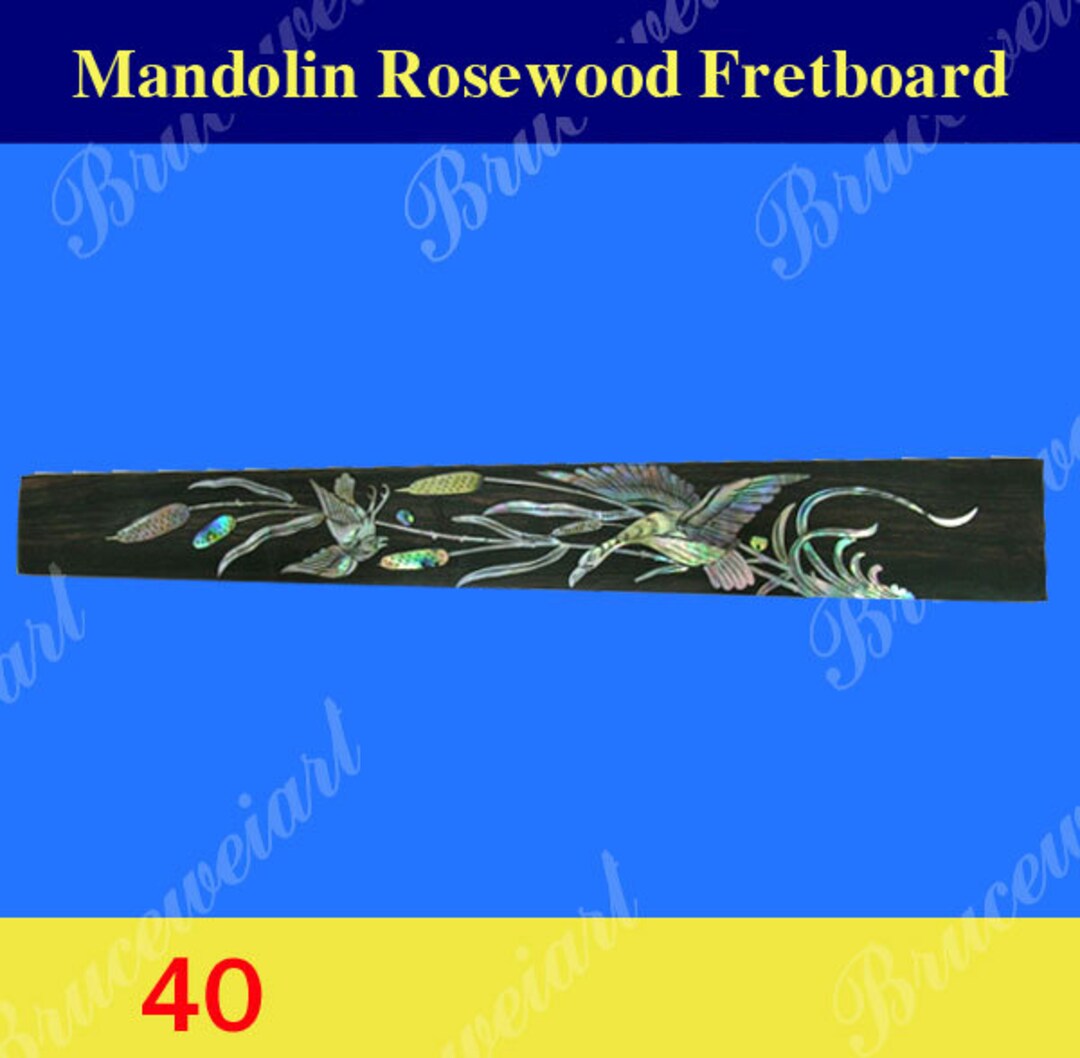 マンドリン 左利き用 ローズウッド指板、MOP＆アバロンインレイ