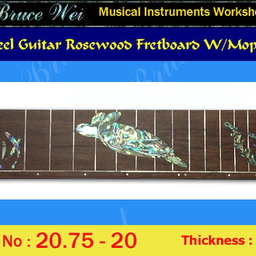 Bruce Wei Lap Steel Fretboard W/mop Inlay Scale 1712 Etsy