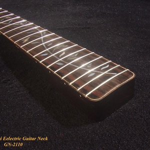 Mástil de repuesto para guitarra eléctrica TELE, hecho a mano, de ébano macizo de Macassar, con incrustaciones de vid, Bruce Wei GN-2110 imagen 4
