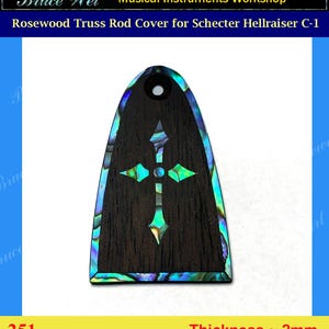 Free Shipping Schecter Hellraiser C-1 Guitar Rosewood Truss Rod Cover, Abalone Inlay Bruce Wei (251)