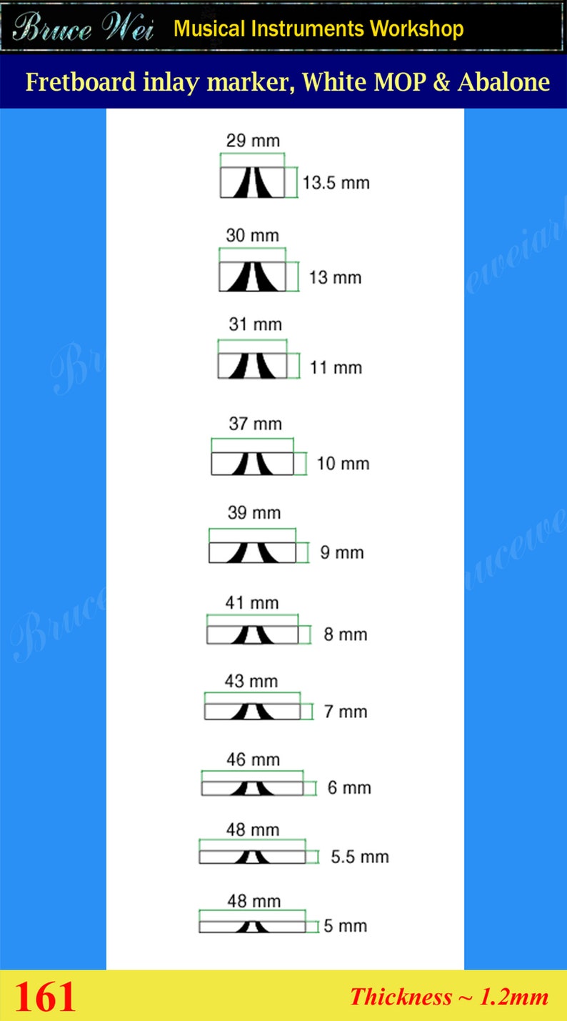Fretbaord Inlay Guitar Fretboard Inlay Material, DIY Mop & Abalone Inlay Markers, Bruce ...