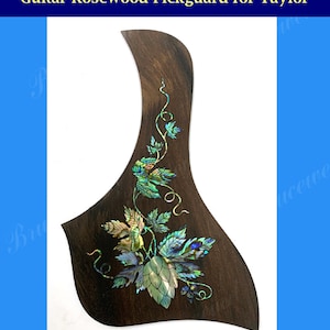 Bruce Wei, Guitar Part - Rosewood Pickguard W/ Mop Art Inlay ( 687 )