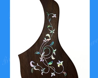 Battipenna in palissandro per chitarra Taylor 517e, intarsi in mocio e abalone, Bruce Wei (190)