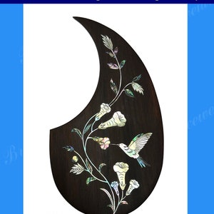Guitar Rosewood Pickguard, Mop & Abalone Inlay, Bruce Wei ( 495 )