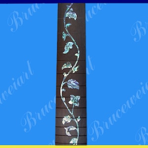 Guitar Handmade 25.5" Slotted Rosewood Fretboard, Abalone Inlay, Bruce Wei ( 441 )