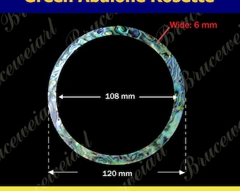 Bruce Wei, Green Abalone Rosette / inside= 108mm, W=6 mm (CR2)