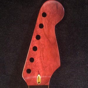 Ersättningshals för Strat för elgitarr, handgjord massiv Purple Heart, Planet-inlägg, Bruce Wei GN-2118 bild 2