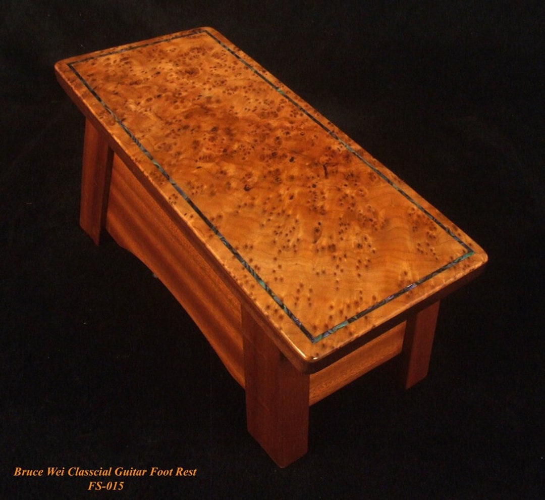 Solid Mahogany Burl Wood Guitar Foot Rest Foot Stand Abalone Etsy