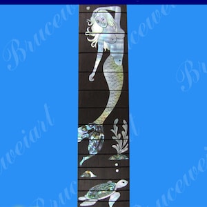 Tenor Ukulele Slotted Rosewood Fretboard, Mermaid Inlay, Bruce Wei ( 203 )