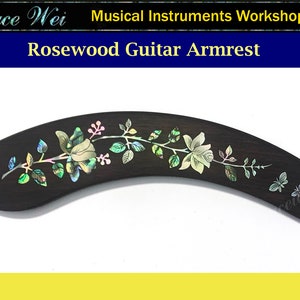 Bruce Wei, Guitar Part - Rosewood Armrest w/ MOP Art Inlay ( 7 )