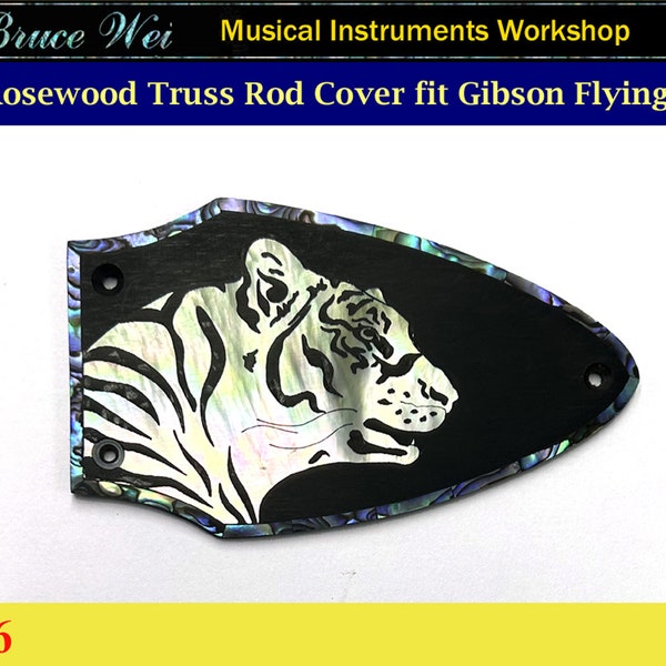 3 Ply White Truss Rod Cover For Gibson Flying V Red Decal Made In USA - Foto 8