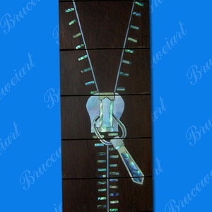 Guitar Handmade 25.5&quot; Slotted Rosewood Fretboard, MOP & Abalone Inlay, Bruce Wei ( 151 )