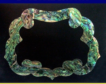 Bruce Wei, Bouzouki Green Abalone Rosette / Inside =115mm, W=15mm (002)