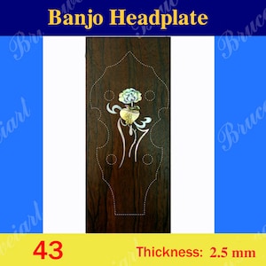 Bruce Wei, Banjo Part - Rosewood Headplate w/MOP Art Inlay (43)