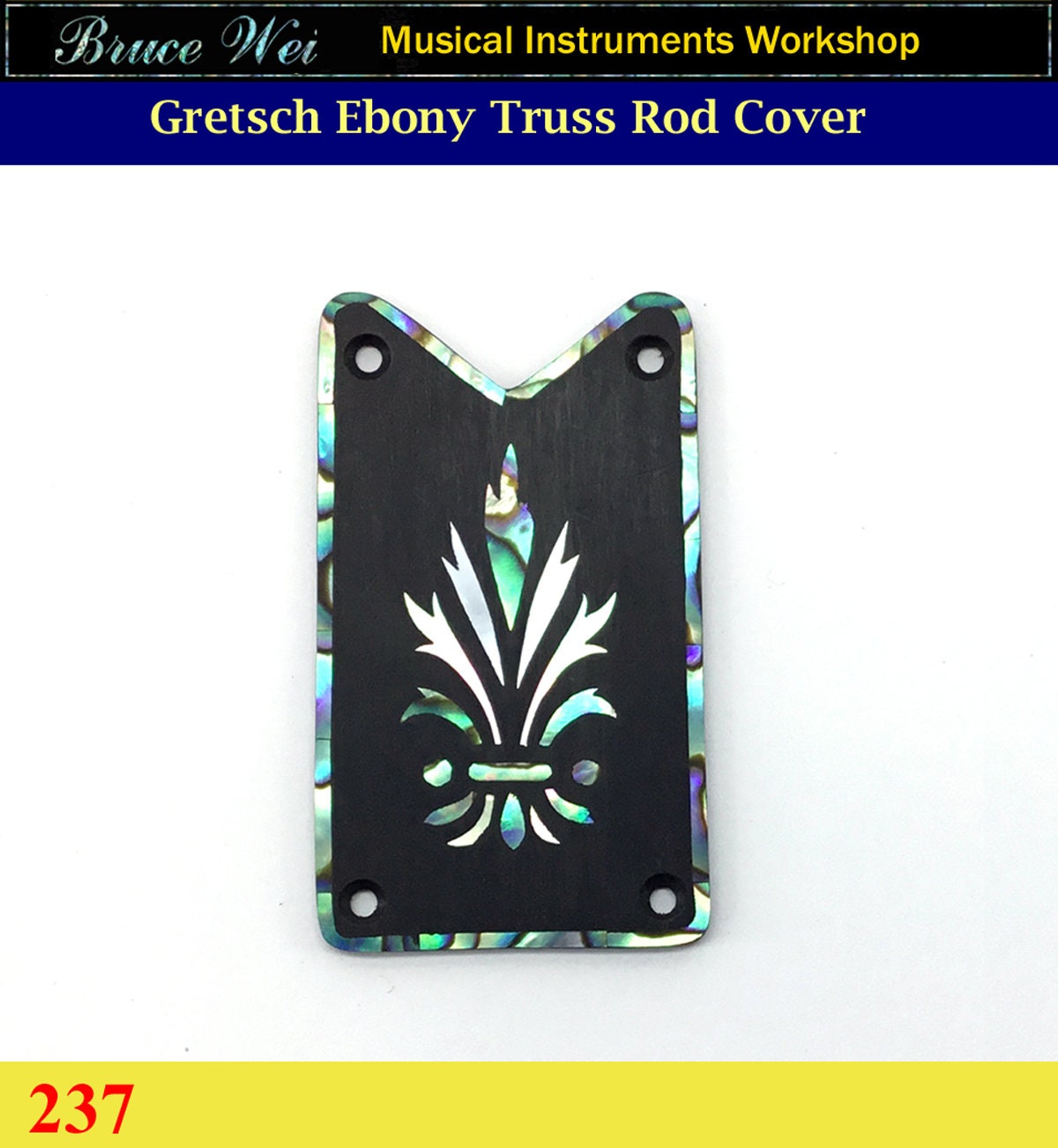 Custom gretsch truss rod cover deals