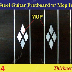 Guitarra Lap Steel, diapasón de palisandro con trastes, incrustaciones de nácar, escala de 17", Bruce Wei (34)