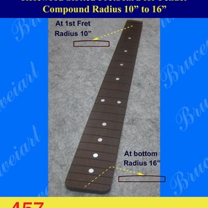 Guitar Part - 25.5&quot; Rosewood Slotted Fretboard For Fender Compound Radius 10&quot;-16&quot;(457)