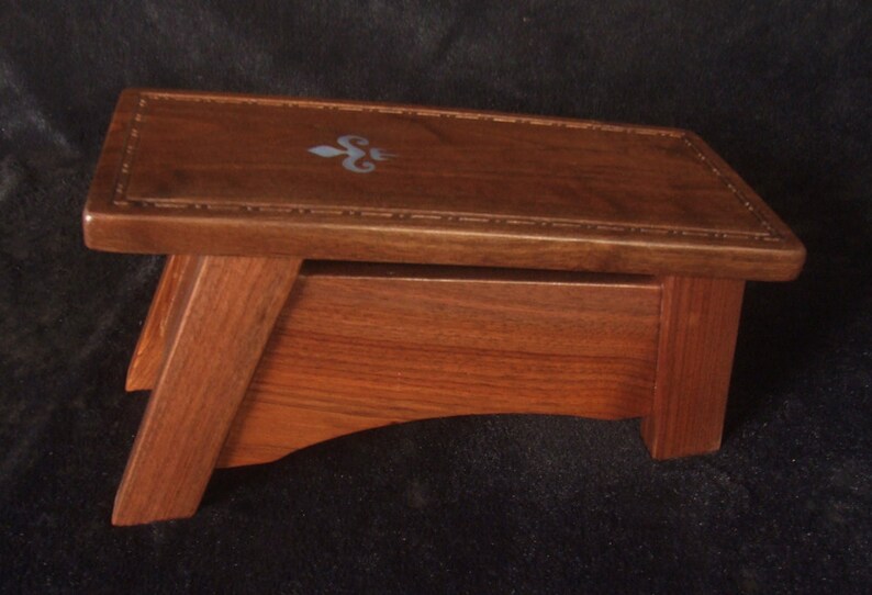 Solid Walnut Guitar Foot Rest Foot Stand Wood Engraved Mop Etsy