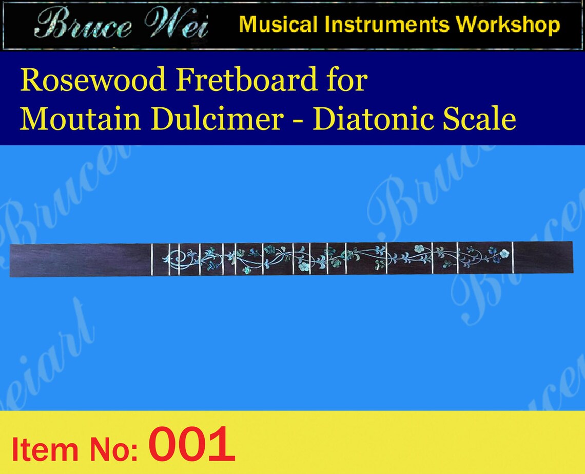 Rosewood Fretboard for Moutain Dulcimer Diatonic Scale Etsy