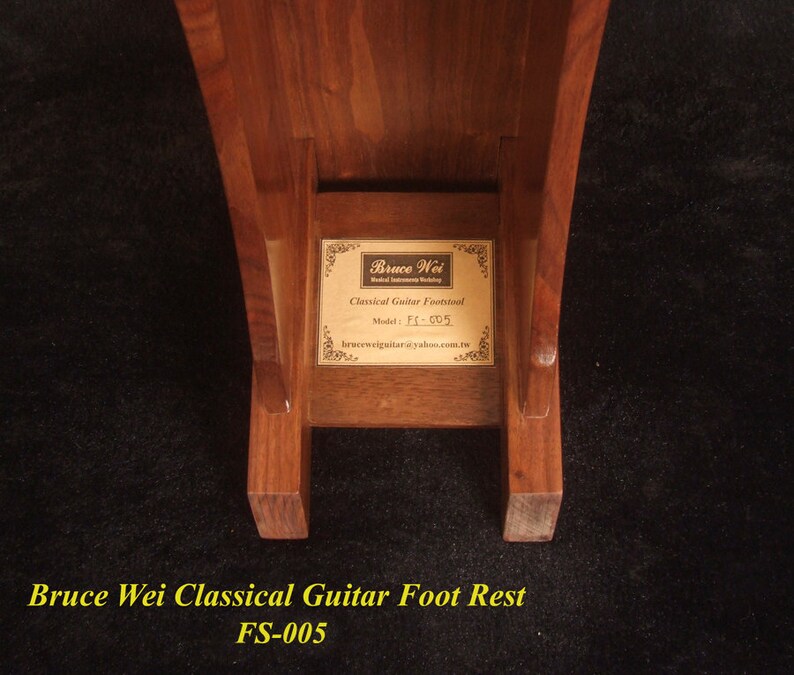 Solid Walnut Classical Guitar Foot Rest Foot Stand Mop Inlay Etsy