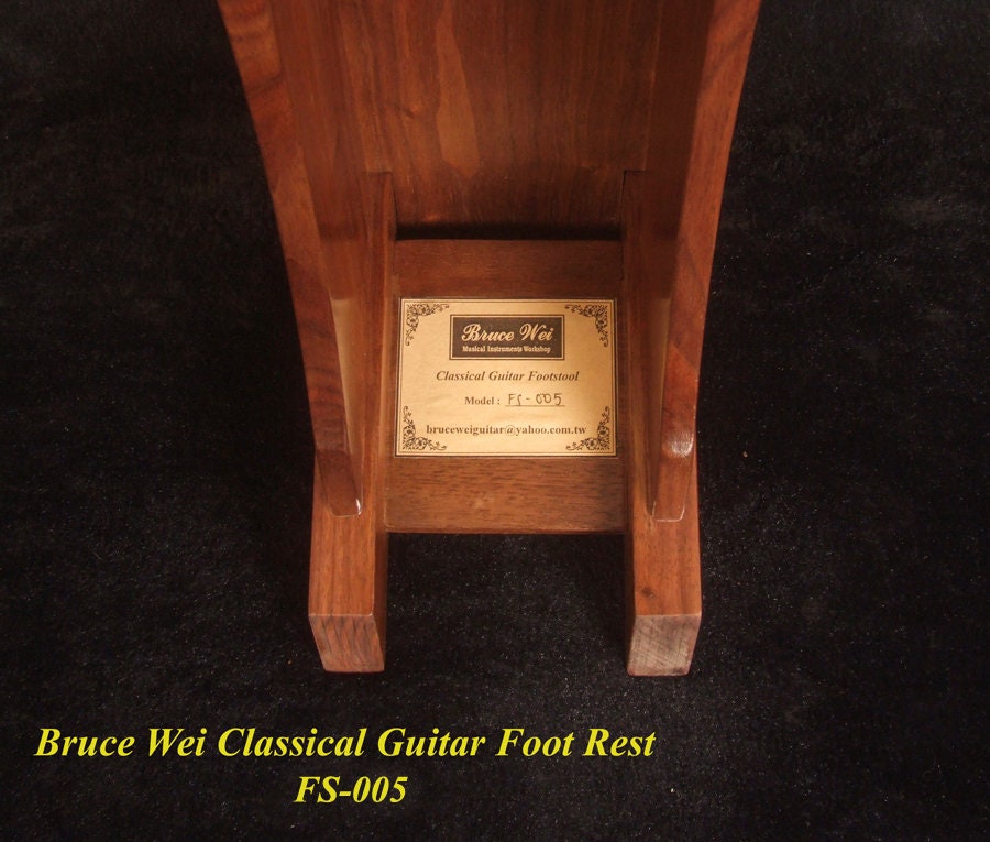 Solid Walnut Classical Guitar Foot Rest Foot Stand Mop Inlay Etsy