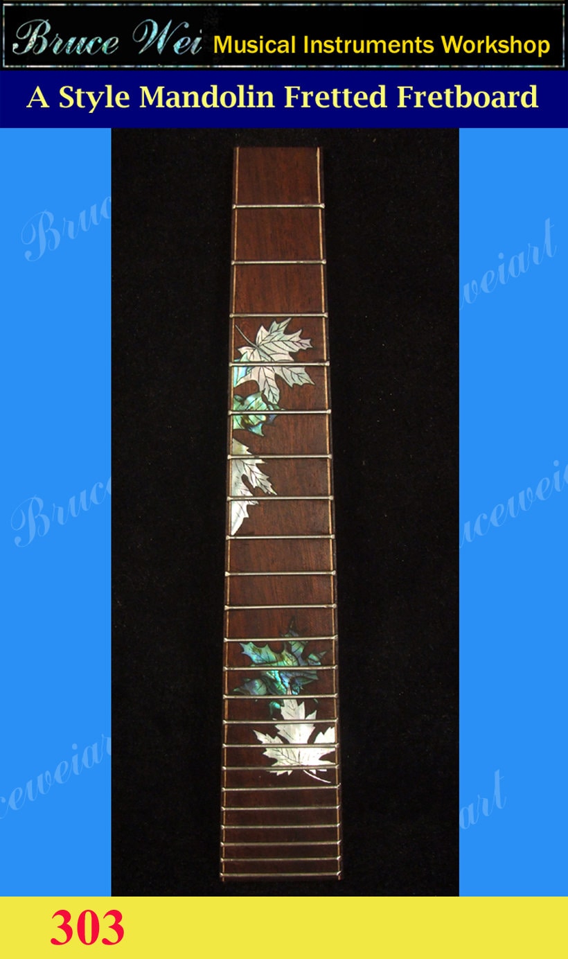 マンドリン 13 7/8インチ ローズウッド指板、MOP＆アバロンインレイ