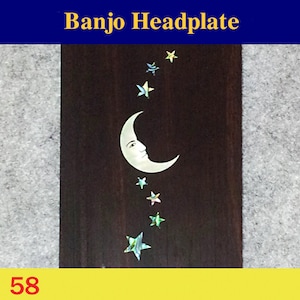 Bruce Wei, Banjo Part - Rosewood Headplate w/MOP Art Inlay (58)