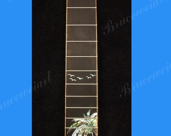 Bruce Wei, Tenor Ukulele Fretted Fretboard w/MOP Art Inlay (428)