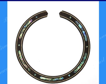 Bruce Wei, gitaarpartij: massief palissander rozet met abalone-inleg aan de binnenkant = 108 mm (CR29)