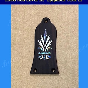 Free Shipping Fit Epiphone style LP, Macassar Ebony Truss Rod Cover, Mop & Abalone Bruce Wei  (266)