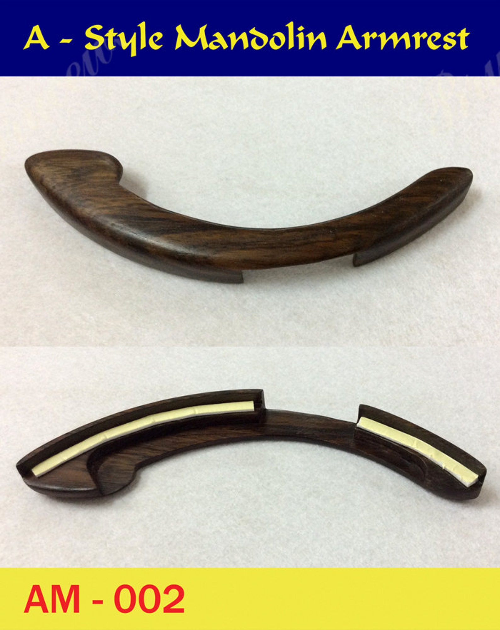 Bruce Wei Mandolin Part Rosewood A Style Mandolin Armrest Etsy