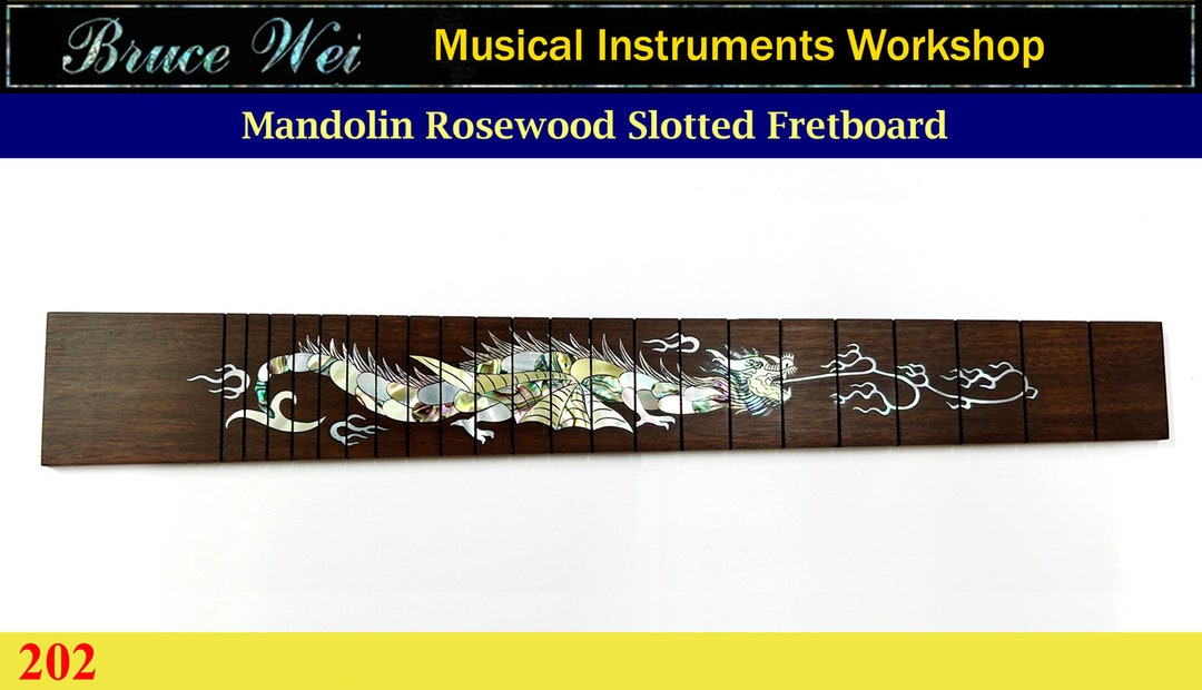 マンドリン 13 7/8インチ スロット付きローズウッド指板、MOP＆