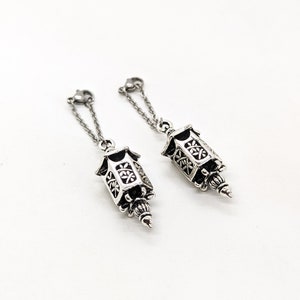 Silver Lantern Ear Hangers | Tunnel Dangles | Gauge Dangles | Plugs and Tunnels | Dangle Plugs | Gauge Hangers | Tunnel Hangers