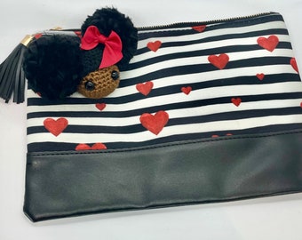 Multi Purpose  Supply Bag with Afro Puff Charm