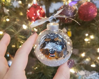 Personalized Handpainted Pet Portrait Ornament