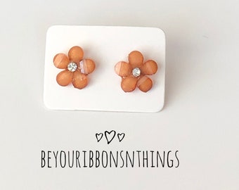 Orange Flower Earrings - Gifts