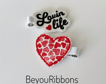 Heart Loving Life Hair Clips