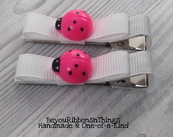 Ladybug Hair Clips - Summer Hair Barrettes - Girls Accessories