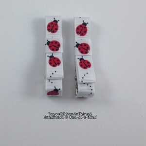 Ladybugs Hair Clips - Girls Hair Clips - Baby Barrettes - Girls Accessories