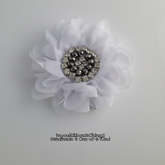 White Flower Clip Toddler Hair Accessory Baby Shower Gift