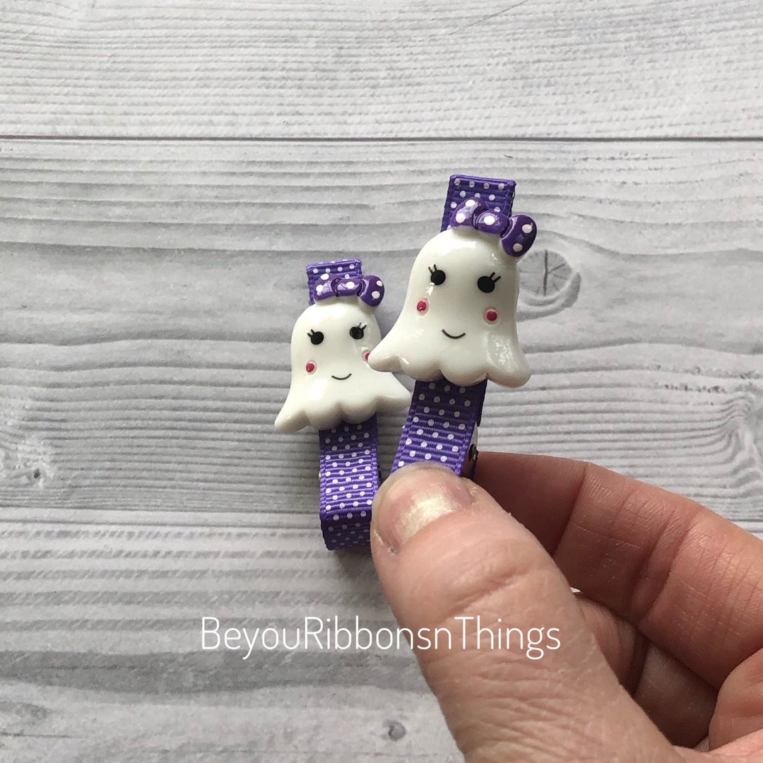 Ghost Hair Clip Toddler Barrettes Etsy